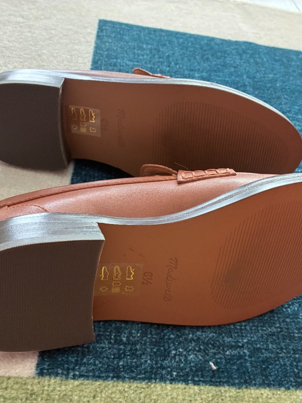 $158 Madewell The Vernon Leather Penny Loafers – Dried Maple 6.5 - Picture 8 of 8